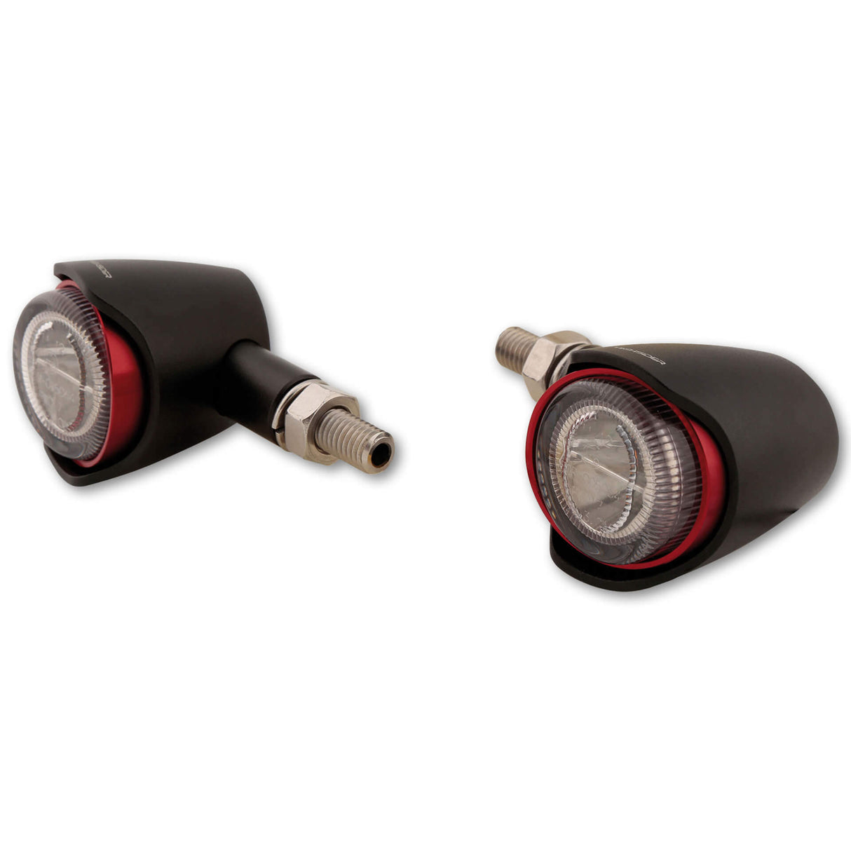 HIGHSIDER Akron X Led Turn Signal Pair Smoked Lens Black/Red for Powersports