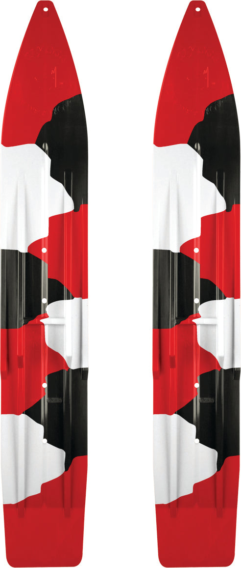SLYDOG Pr/ Sly Dog Powderhound Ski 7" Camo Red/Black/White for Powersports