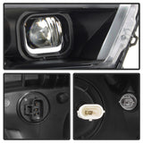 xTune 16-18 Toyota Tacoma SR/SR5 DRL Proj Headlights w/Turn Signal - Blk (PRO-JH-TTA16-SR-BK) 