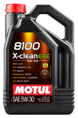 Motul 5L Synthetic Engine Oil 8100 5W30 X-Clean EFE - Case of 4