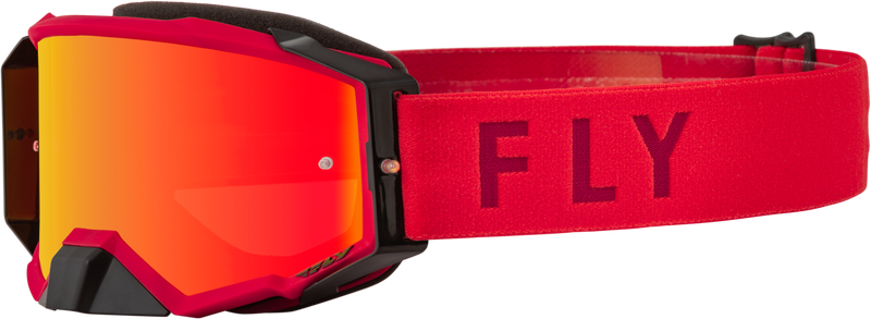 Fly Racing Fly Racing 37-51895 Zone Pro Goggle Red W/ Red Mirror/Amber Lens