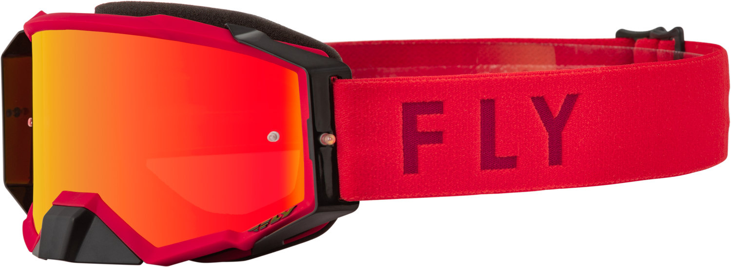 Fly Racing Fly Racing 37-51895 Zone Pro Goggle Red W/ Red Mirror/Amber Lens