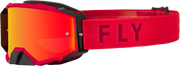 Fly Racing Fly Racing 37-51895 Zone Pro Goggle Red W/ Red Mirror/Amber Lens
