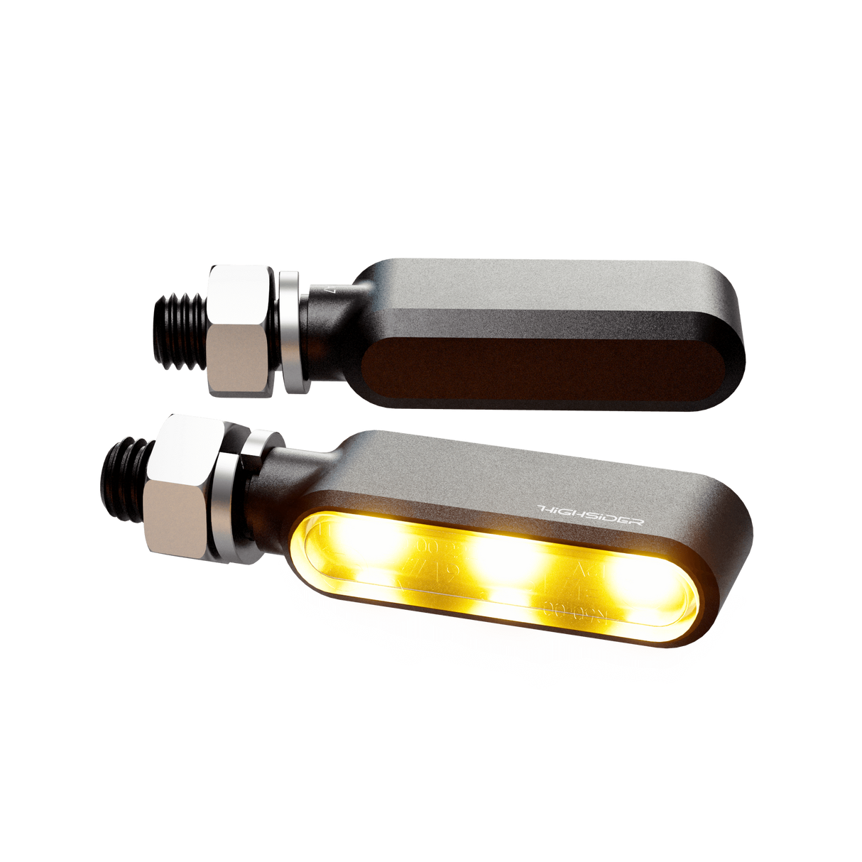 HIGHSIDER Bronx Led Turn Signal Pair Black for Powersports