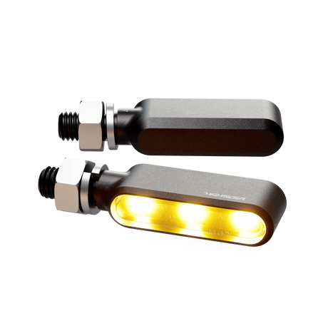 HIGHSIDER Bronx Led Turn Signal Pair Black for Powersports