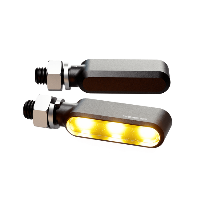 HIGHSIDER Bronx Led Turn Signal Pair Black for Powersports