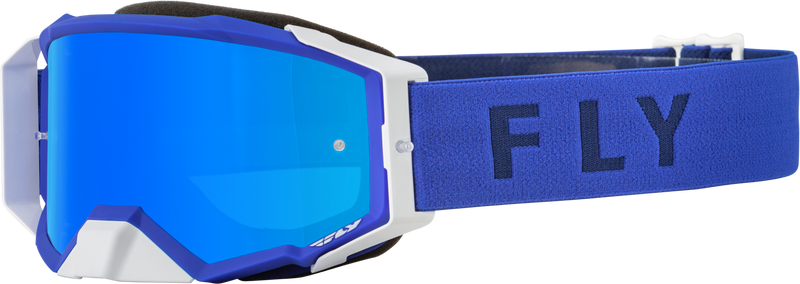 Fly Racing Fly Racing 37-51891 Zone Pro Goggle Blue W/ Sky Blue Mirror/Smoke Lens