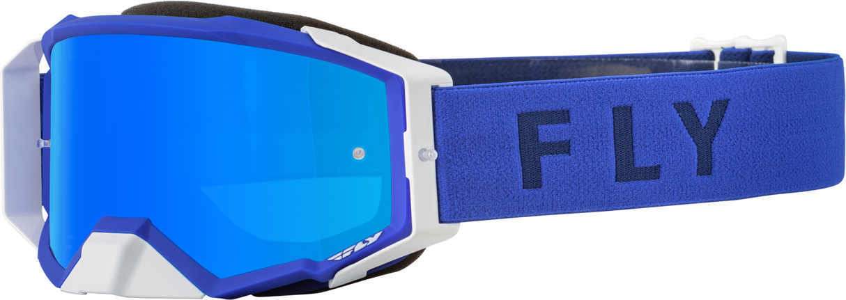 Fly Racing Fly Racing 37-51891 Zone Pro Goggle Blue W/ Sky Blue Mirror/Smoke Lens