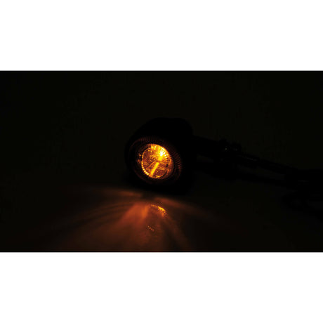 HIGHSIDER Classic X 1 Led Turn Signal Pair Smoked Lens Black for Powersports