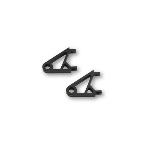 HIGHSIDER Cnc Headlight Bracket Extra Short Pair Black for Powersports