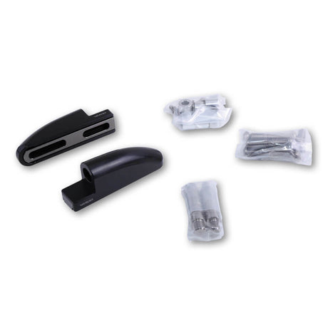 HIGHSIDER Cnc Fairing Mirror Adapters Long Pair Black for Powersports