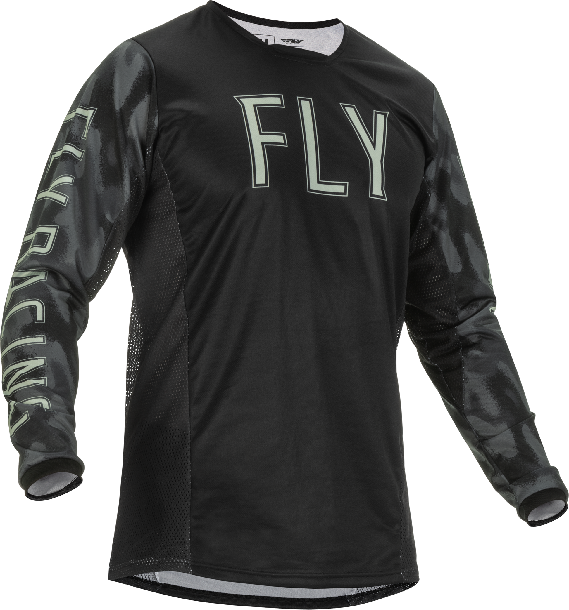 Fly Racing Fly Racing 375-524S Kinetic S.E. Tactic Jersey Black/Grey Camo Sm