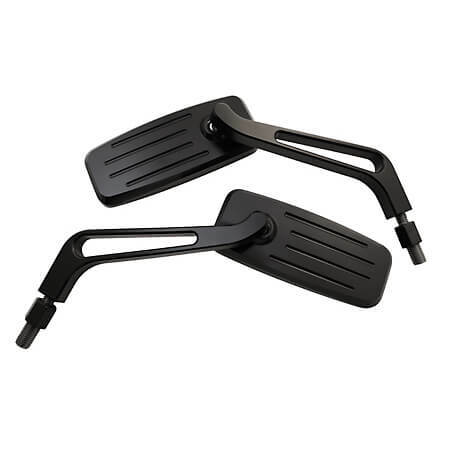 HIGHSIDER Action Mirror Pair Anodized Black for Powersports