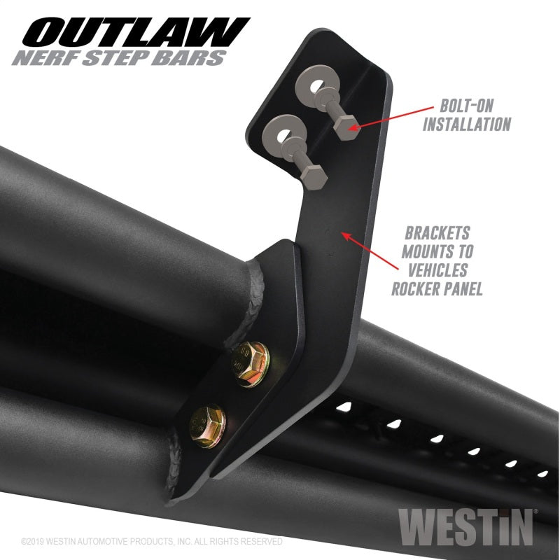 Westin 15-19 Chevrolet/GMC Colorado/Canyon Crew Cab Outlaw Nerf Step Bars 