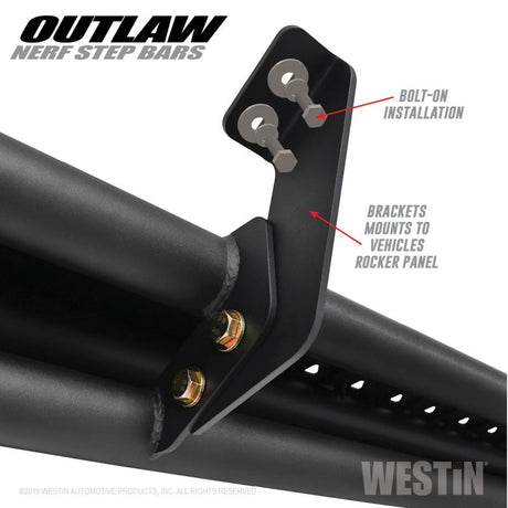 Westin 15-19 Chevrolet/GMC Colorado/Canyon Crew Cab Outlaw Nerf Step Bars 