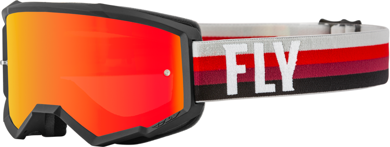 Fly Racing Fly Racing 37-51712 Youth Zone Goggle Black/Red W/ Red Mirror/Amber Lens