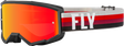 Fly Racing Fly Racing 37-51712 Youth Zone Goggle Black/Red W/ Red Mirror/Amber Lens