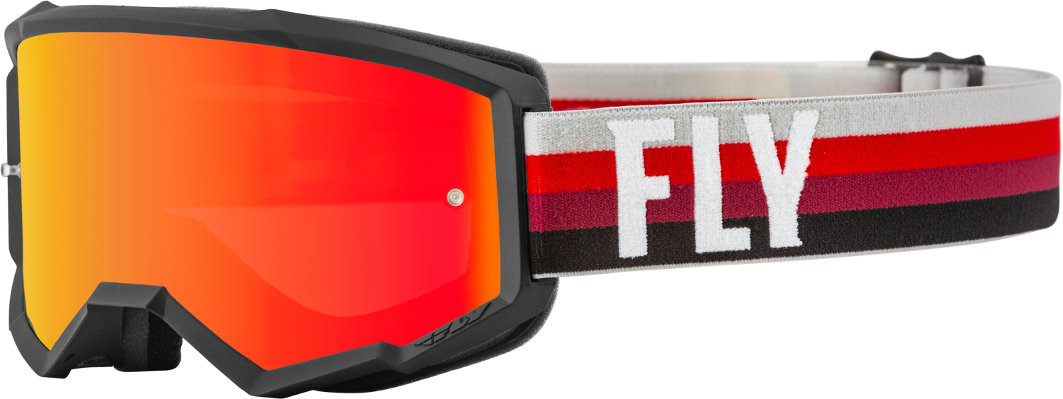 Fly Racing Fly Racing 37-51712 Youth Zone Goggle Black/Red W/ Red Mirror/Amber Lens