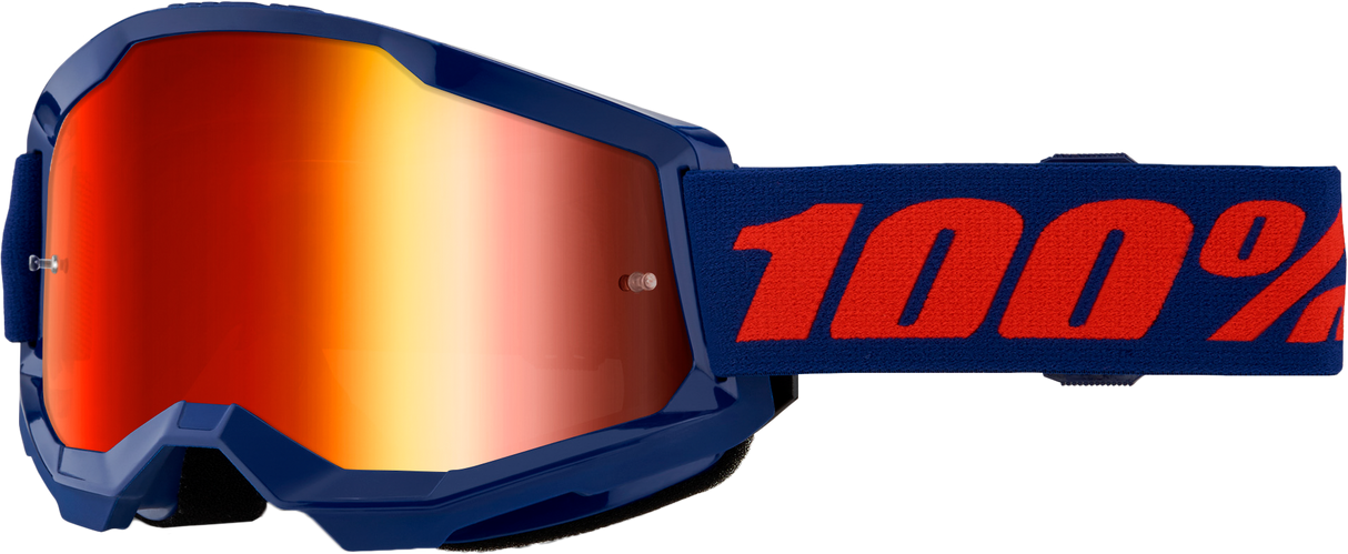 Strata 2 Goggle Navy Mirror Red Lens