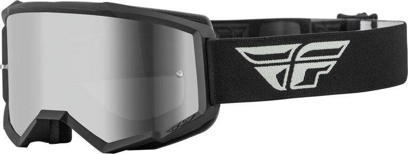 Fly Racing Fly Racing 37-51713 Youth Zone Goggle Grey/Black W/ Silver Mirror/Smoke Lens