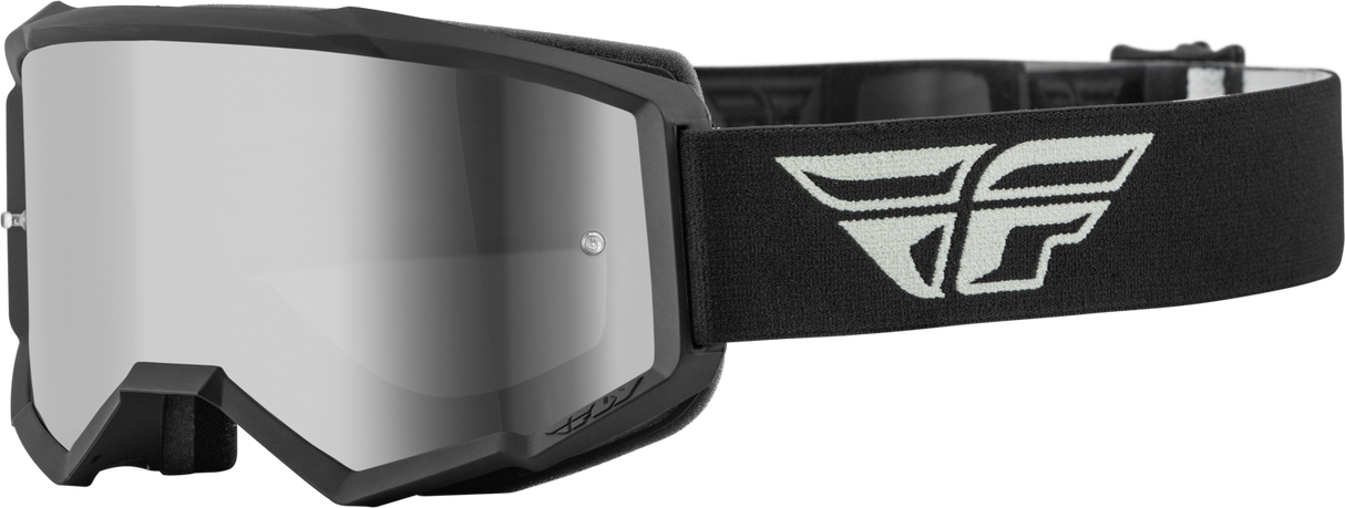 Fly Racing Fly Racing 37-51713 Youth Zone Goggle Grey/Black W/ Silver Mirror/Smoke Lens