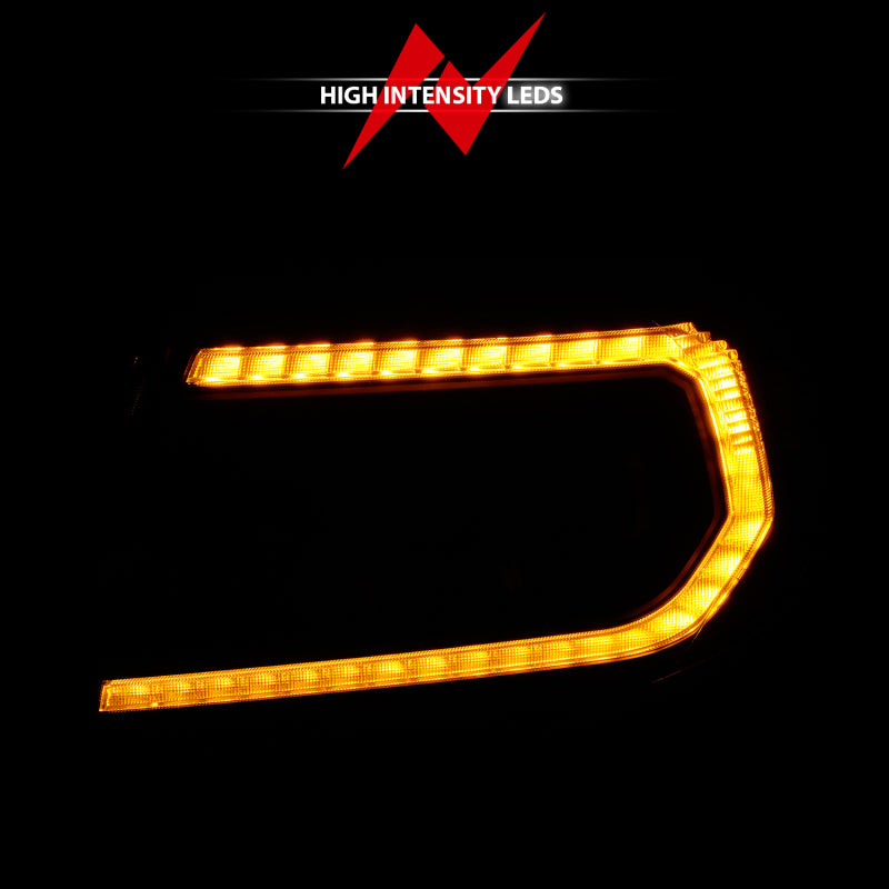 ANZO 05-11 Toyota Tacoma Full Proj Headlights w/Lght Bar Swchbk Seq. Blk. Housing w/Initiation Light