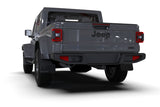 Rear view of Jeep Gladiator showcasing RAL UR Black Mud Flap with Grey Logo for ultimate off-road protection and style, Truck & Automotive, AVADA - Best Sellers