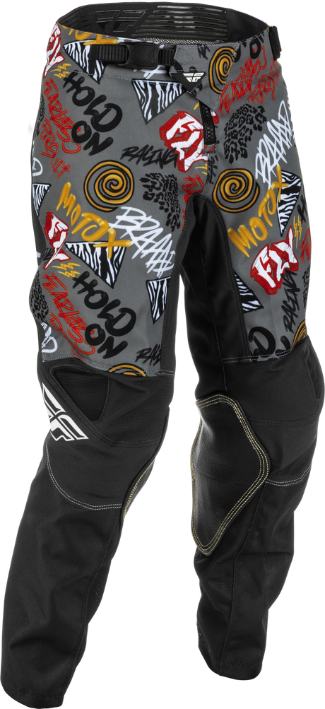 Fly Racing Fly Racing 375-43518 Youth Kinetic Rebel Pants Black/Grey Sz 18
