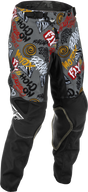 Fly Racing Fly Racing 375-43518 Youth Kinetic Rebel Pants Black/Grey Sz 18