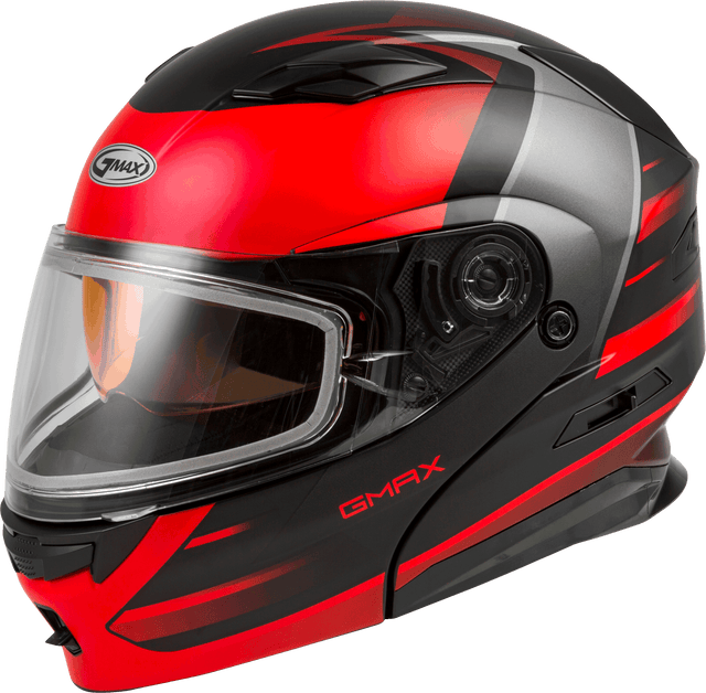 GMAX Md 01s Modular Snow Helmet Descendant Matte Black/Red 3x