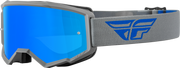 Fly Racing Fly Racing 37-51714 Youth Zone Goggle Grey/Blue W/ Sky Blue Mirror/Smoke Lens