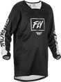 Fly Racing Fly Racing 375-426YX Youth Kinetic Rebel Jersey Black/White Yx